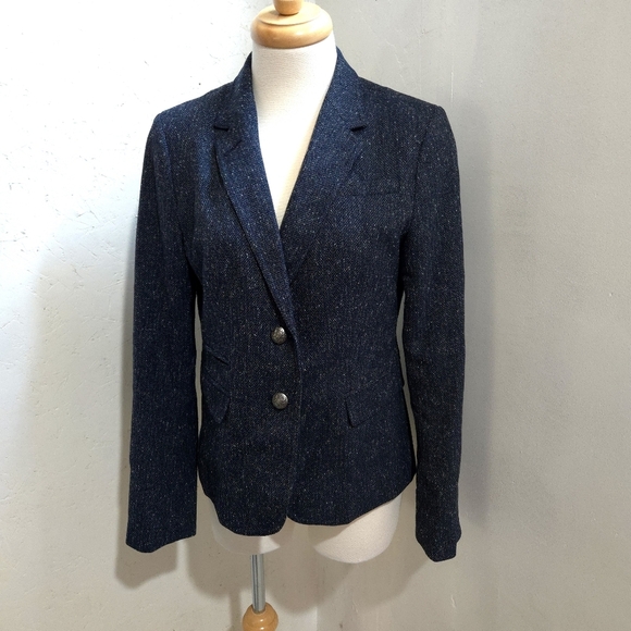 Banana Republic | Dark Blue Speckled Blazer - Picture 2 of 9